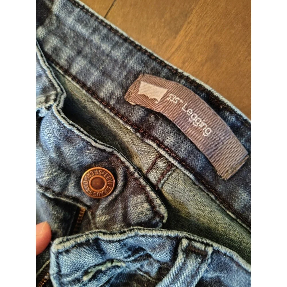 LEVI'S 535 Blue Denim Skinny‎ Jean Legging Low Rise Women Size 28X32